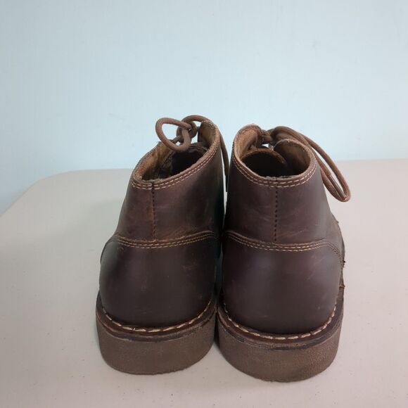 CHAPS CHUKKA DESERT BOOTS MEN'S 10M BROWN CASUAL Oiled Leather Finish - Picture 3 of 5